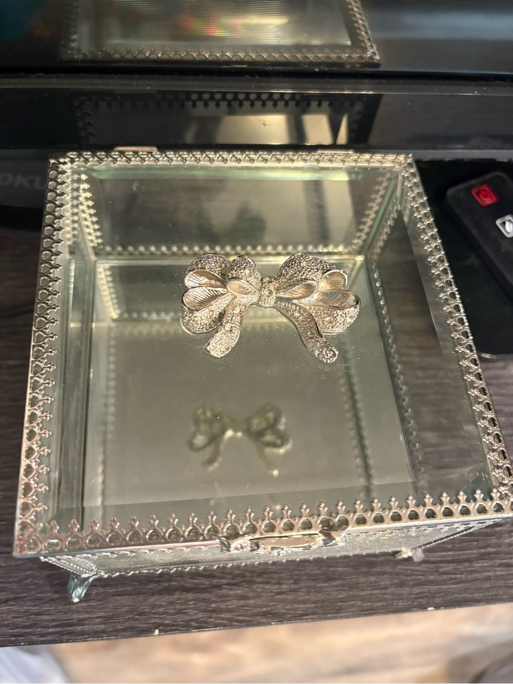 Silver Bow Jewelry Box - Women Accessories